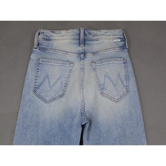 MOTHER Blue Ankle Cropped Jeans with Distressed Details - Picture 6 of 11